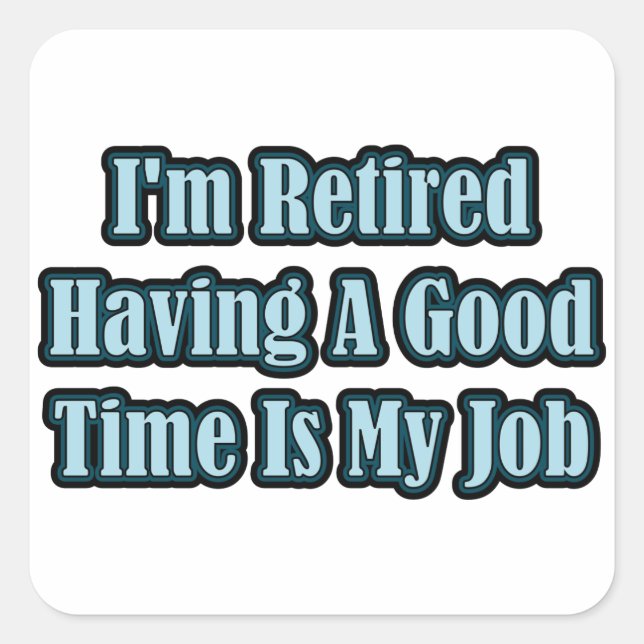 Ich bin müde quadratischer aufkleber (Vorderseite)