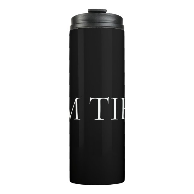 Ich bin müde – Sanfte, emotionale Phrase Thermosbecher (Vorderseite)