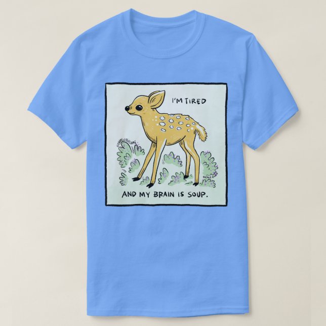 Ich bin müde und mein Gehirn ist Soup Kids TShirt (Design vorne)