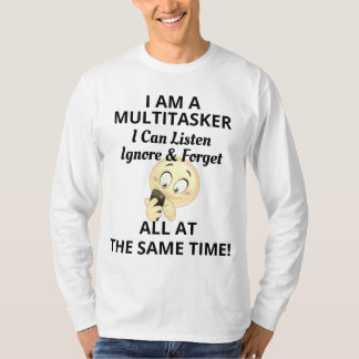 Ich bin Multitasker Funny T-Shirt & Handy Emoji