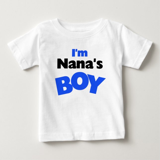 Ich bin Nanas Junge Baby T-shirt (Vorderseite)