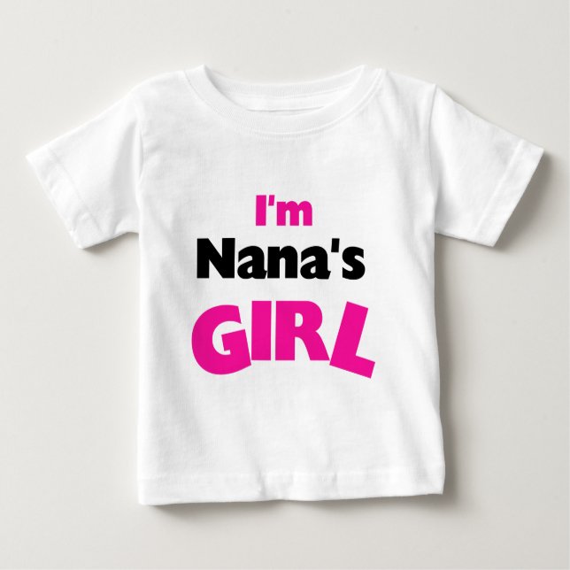 Ich bin Nanas Mädchen Baby T-shirt (Vorderseite)