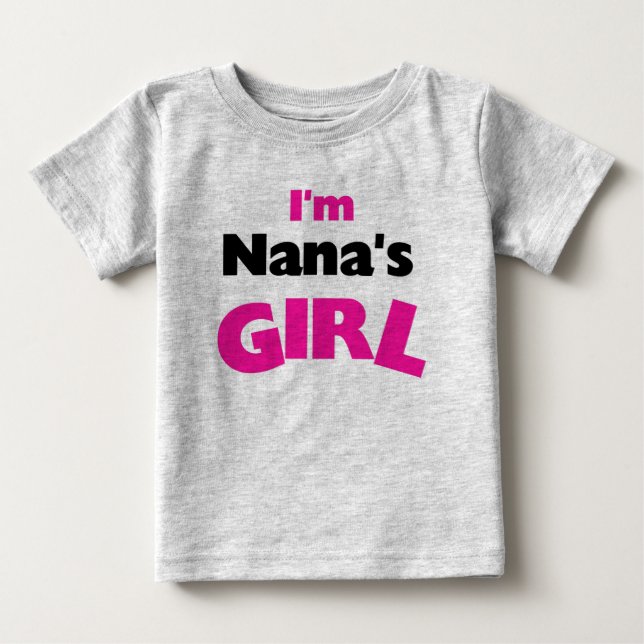 Ich bin Nanas Mädchen Baby T-shirt (Vorderseite)