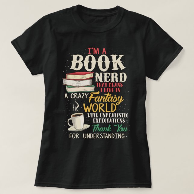 Ich bin Nerd - Buch Lover - Literatur Pullover (Design vorne)