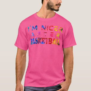 Ich bin netter nach Basketball Wasserfarbe T-Shirt