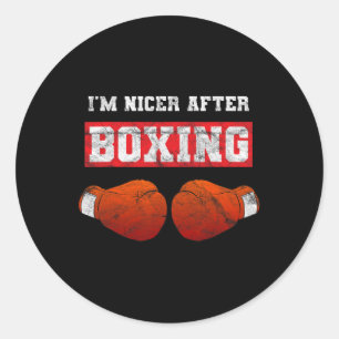 Ich bin netter nach Boxen Kickboxen Boxer Runder Aufkleber