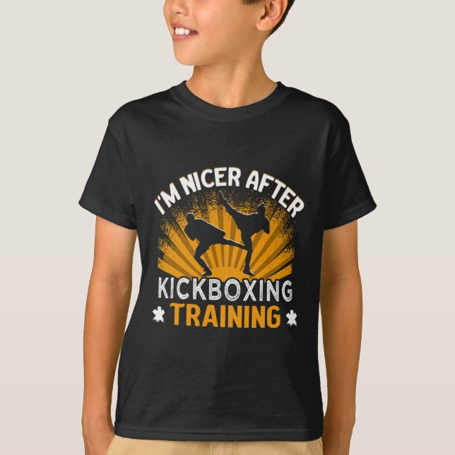 Ich bin netter nach dem Kickbox-Training Trainer K T-Shirt (Vorderseite)