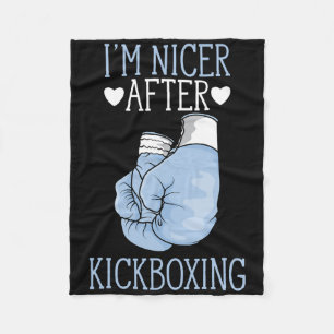 Ich bin netter nach Kickboxen Lustiger Kickboxer, Fleecedecke