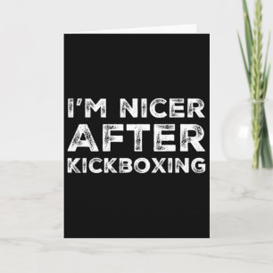 Ich bin netter nach Kickboxen-Shirt Lustige Kampfs Karte