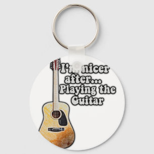 Ich bin netter, nachdem ich Gitarre gespielt habe. Schlüsselanhänger
