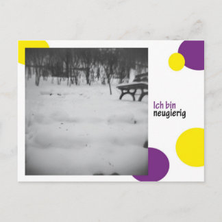 ich bin neugierig postkarte