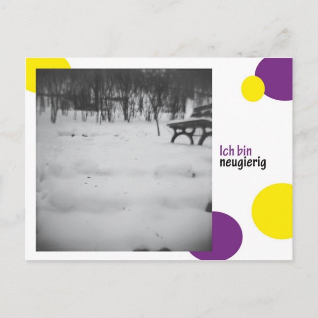 ich bin neugierig postkarte (Vorderseite)