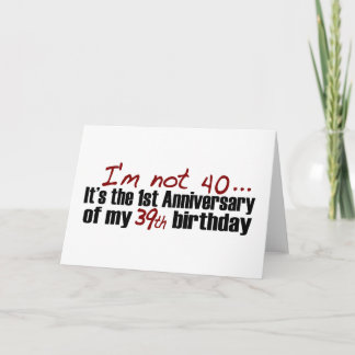 Ich bin nicht 40 karte
