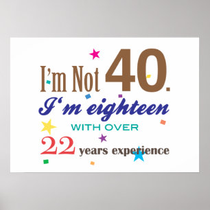 Ich bin nicht 40 poster