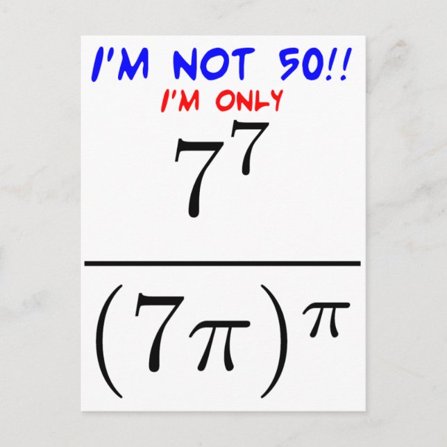 Ich bin nicht 50! postkarte (Vorderseite)