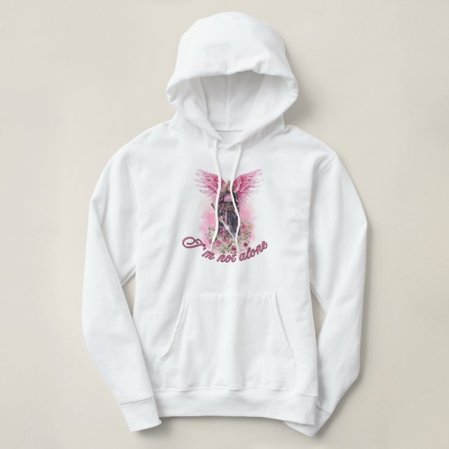 Ich bin nicht allein gegen Brustkrebs Hoodie (Design vorne)