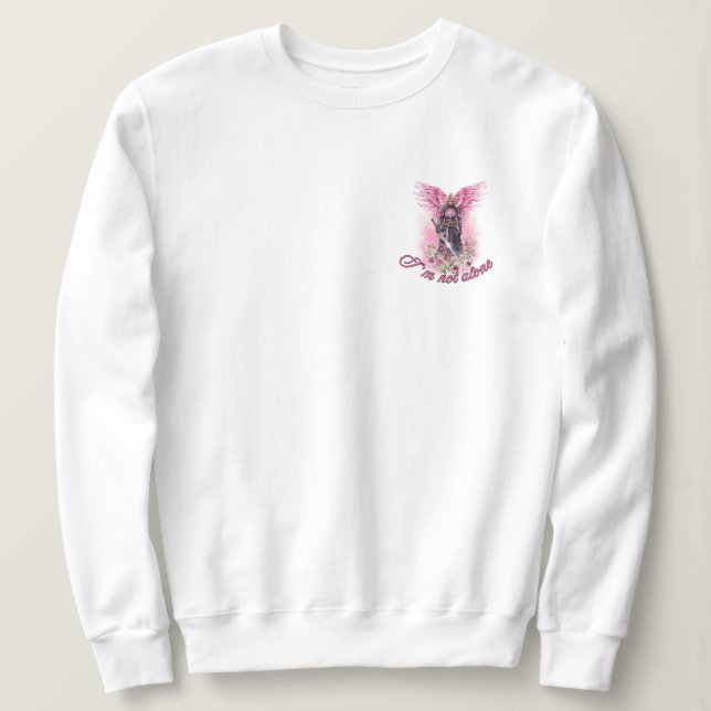Ich bin nicht allein gegen Brustkrebs Sweatshirt (Design vorne)