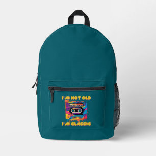 Ich bin nicht alt, ich bin Classic, wpap, Kassette Bedruckter Rucksack