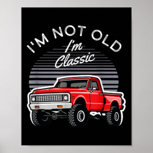 Ich bin nicht alt, ich bin Clic Vintage Muscle Car Poster