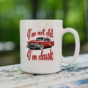 Ich bin nicht alt, ich bin ein klassischer roter O Kaffeetasse