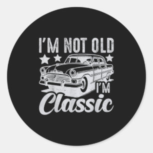 Ich bin nicht alt, ich bin ein Vintager Mix aus ei Runder Aufkleber