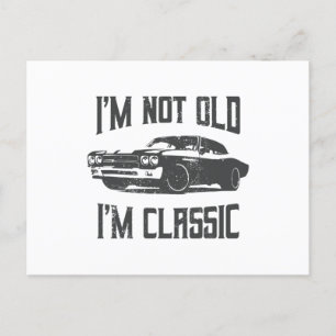 Ich bin nicht alt, ich bin Klassiker Vintage-Autog Postkarte