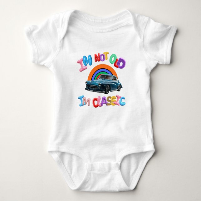 Ich bin nicht alt, ich bin klassisch baby strampler (Vorderseite)