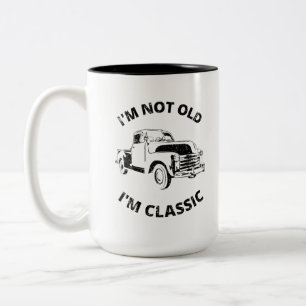  Ich bin nicht alt, ich bin klassisch   Kaffeetass Zweifarbige Tasse