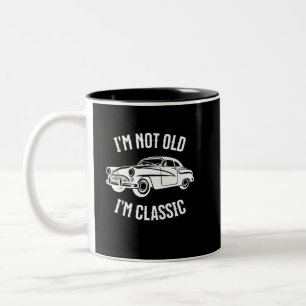 Ich bin nicht alt, ich bin klassisch Lustiger Vint Zweifarbige Tasse