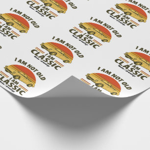 Ich bin nicht alt, ich bin klassisch Lustiges Retr Geschenkpapier