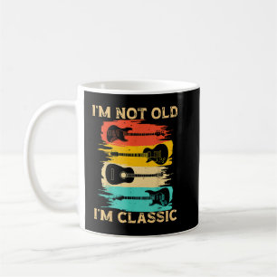 Ich bin nicht alt, ich bin klassisch Vintage Gitar Kaffeetasse