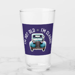 Ich bin nicht alt, ich bin klassischer Autos-Grafi Glas
