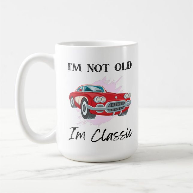 Ich bin nicht alt ich bin klassischer T - Shirt, V Kaffeetasse (Links)