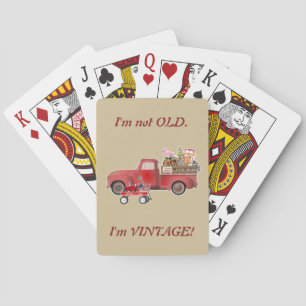 Ich bin nicht alt. Ich bin Vintage. Little Red Tru Spielkarten