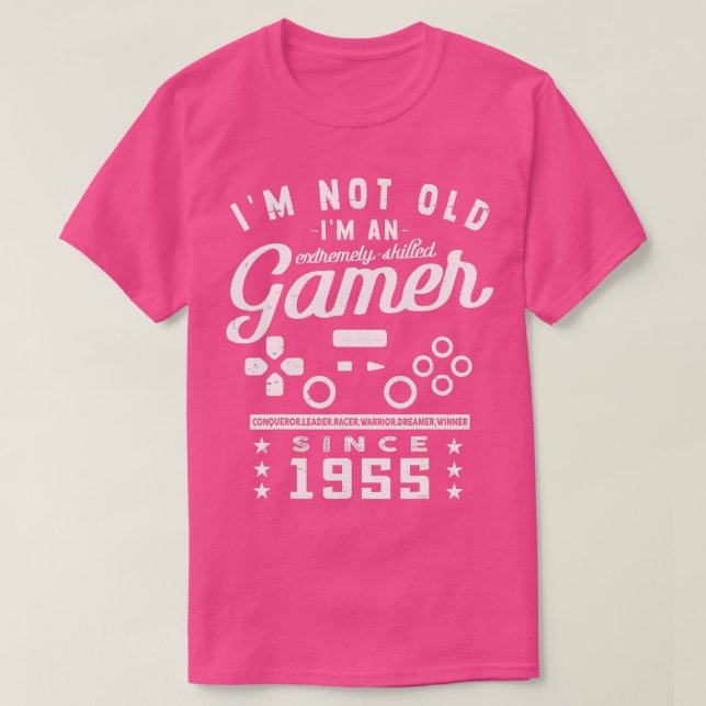 Ich bin nicht alt im a Geschickte 1955VideogameGam T-Shirt (Design vorne)