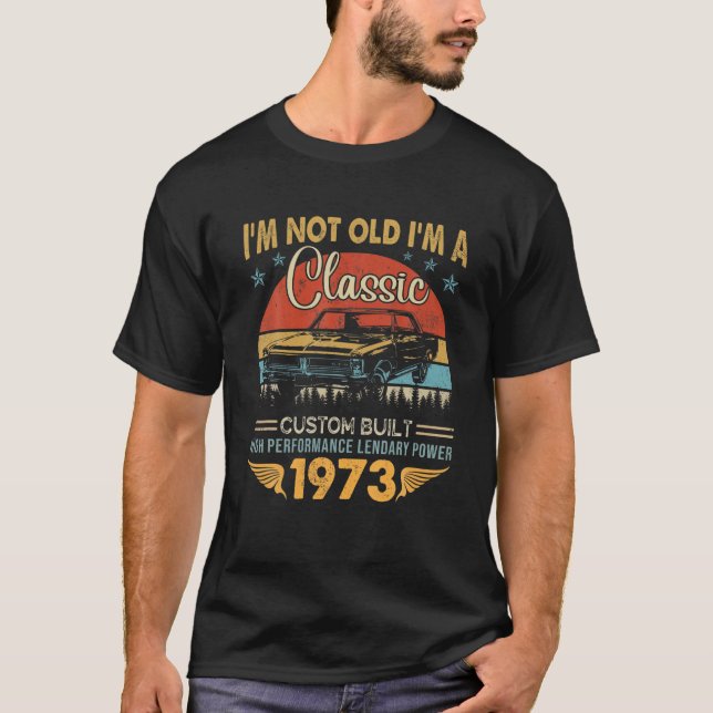 Ich bin nicht alt im klassischen Auto 49. Geburtst T-Shirt (Vorderseite)