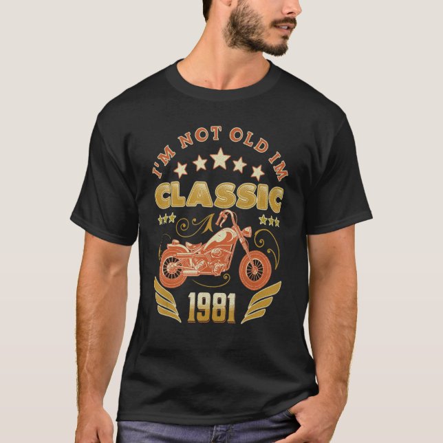 Ich bin nicht alt im klassischen Motorrad 42. Gebu T-Shirt (Vorderseite)