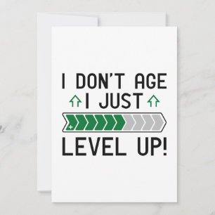 Ich bin nicht älter als nur Level Up Dankeskarte