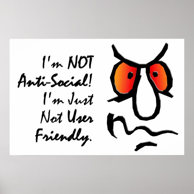 Ich bin nicht antisozial (2) poster (Vorne)