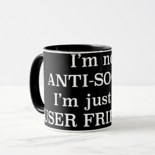 Ich bin nicht asozial, ich bin einfach nicht benut tasse