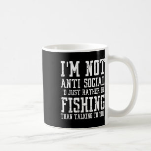 Ich bin nicht asozial, ich würde nur lieber Fische Kaffeetasse