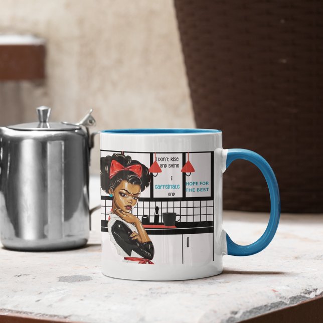 Ich bin nicht aufgewachsen, ich koffeinate, ich ho tasse (I Don't Rise and Shine, I Caffeinate and Hope for the Best" Hilarious and Cute Mug)