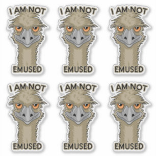 Ich bin nicht begeistert von der Emu-Set-Kontur Aufkleber