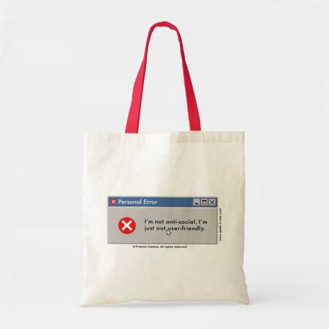 Ich bin nicht benutzerfreundliche Tasche! Tragetasche (Vorne)