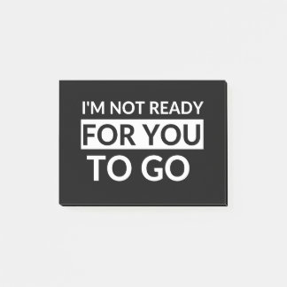 Ich bin nicht bereit für Sie zu gehen - Ted Lasso Post-it Klebezettel