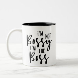Ich bin nicht Bossy Ich bin der Boss // Girl Power Zweifarbige Tasse