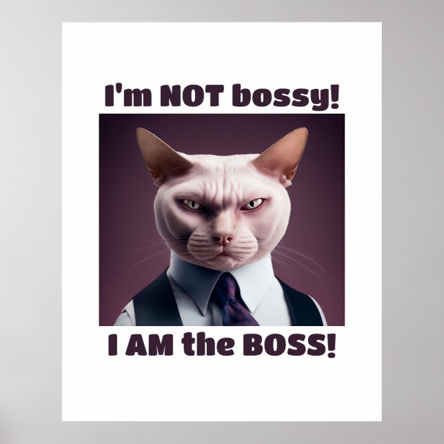 Ich bin nicht Bossy, ich bin die Boss - Funny Boss Poster (Vorne)