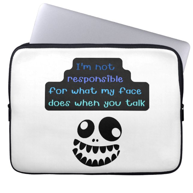 Ich bin nicht dafür verantwortlich, was mein Gesic Laptopschutzhülle (Vorderseite)