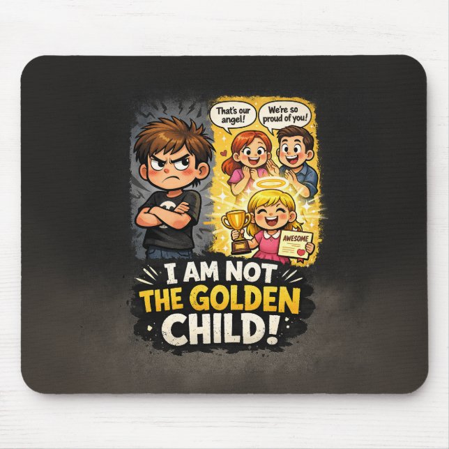 Ich bin nicht das goldene Kind Mousepad (Vorne)