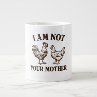 Ich bin nicht dein Mutter Hahn und Henne Jumbo-Tasse